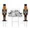 Glitzhome® 32"H Halloween Metal Nutcracker and HAPPY HALLOWEEN Yard Stake Set